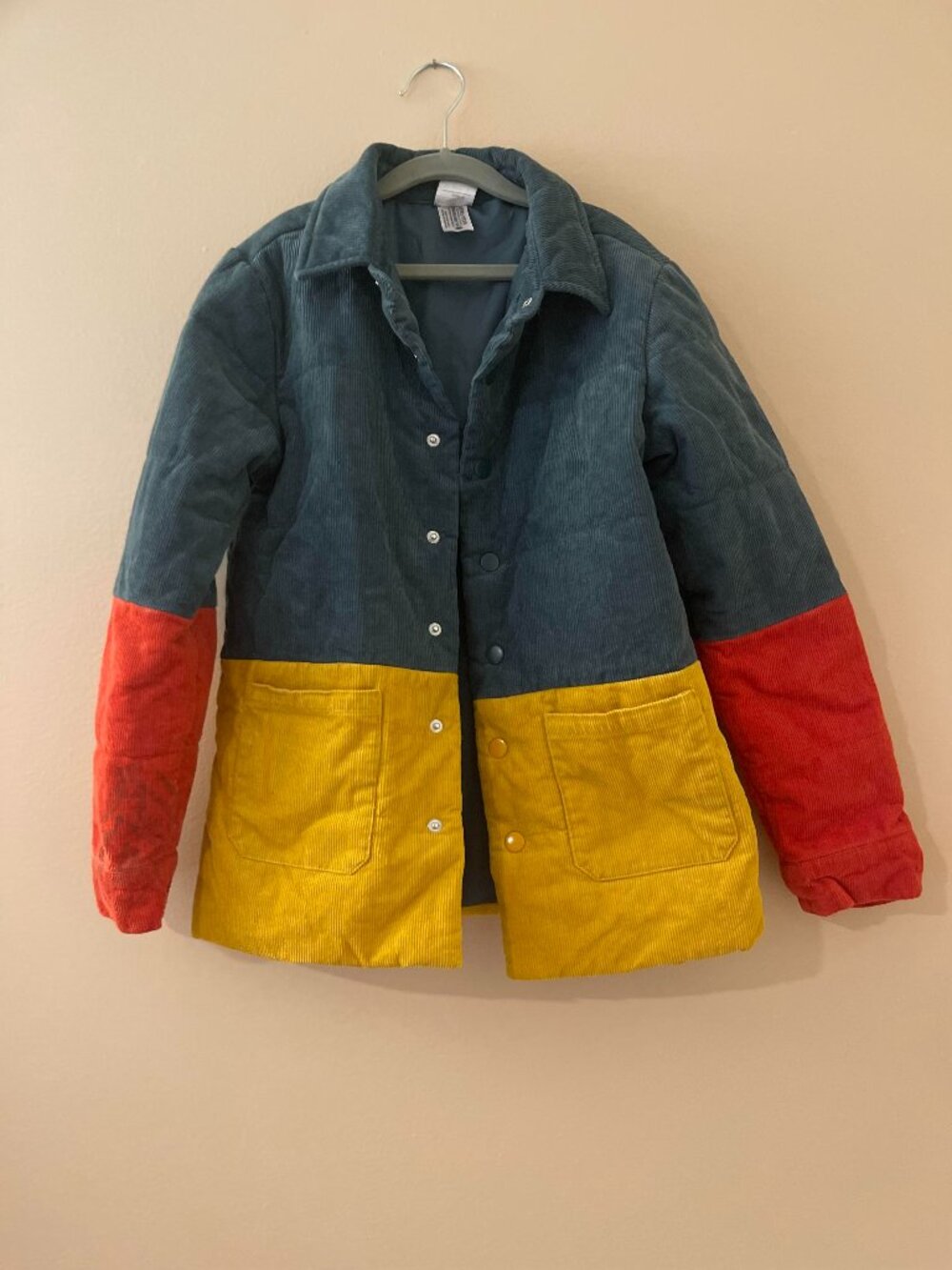 Hanna Andersson Boys Colorblock Cord Jacket Sz. 10